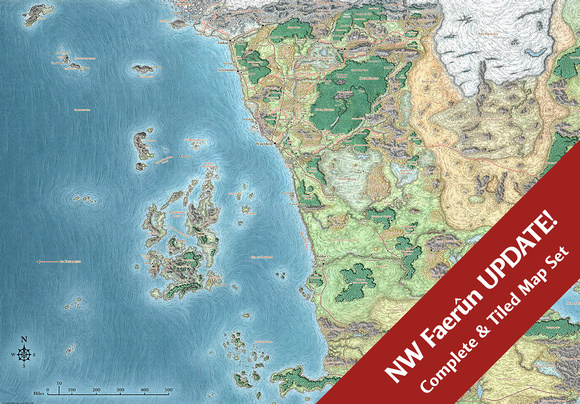 Mike Schley | Forgotten Realms Regional Maps | Northwest Faerûn; Sword